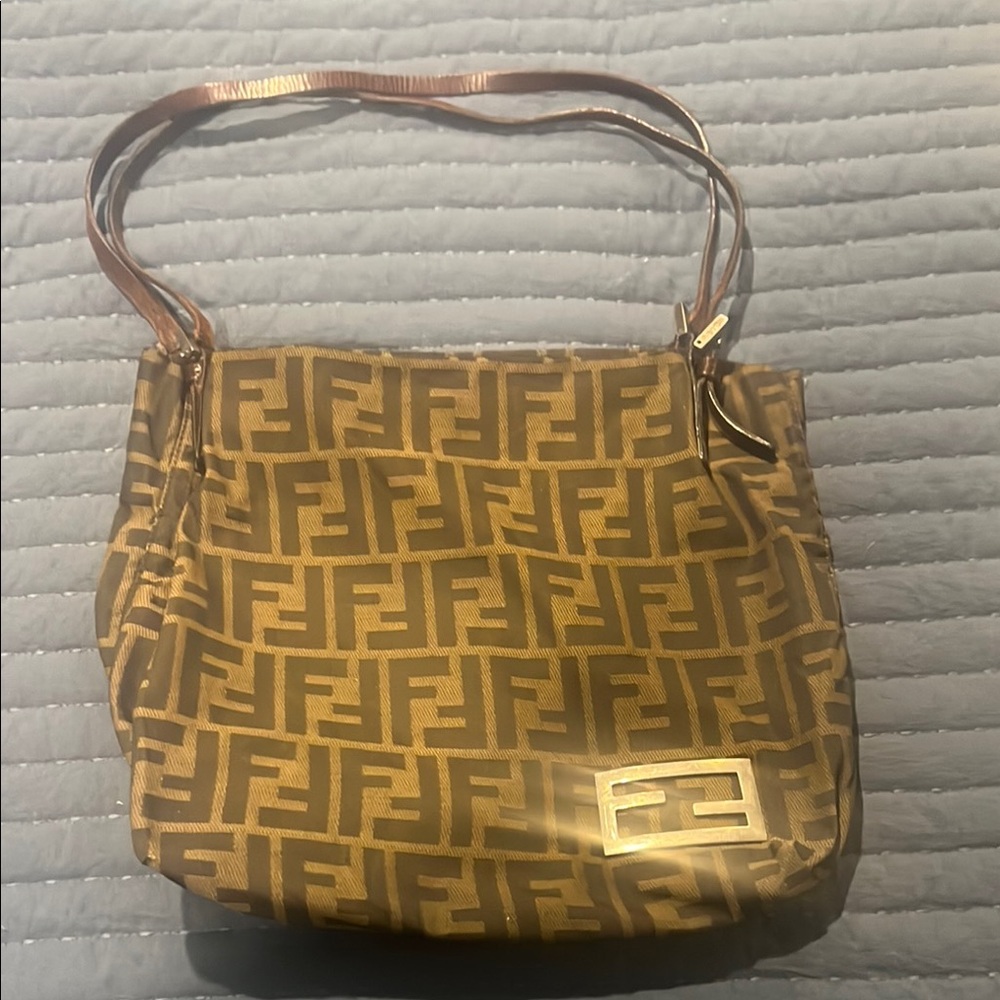 Fendi Tan Monogram Shoulder Bag